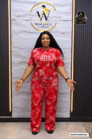 Red Miu Miu Tie - Dye 2 - Piece Lounge Set