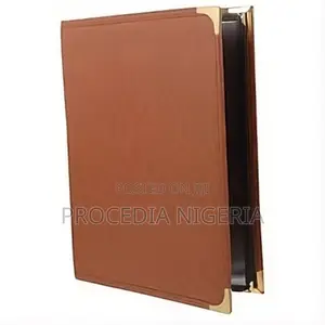 Brown Leather A4 Menu Book Hotel Restaurant Menu Cover Holder