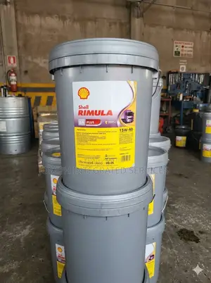 A Shell R4 Plus 15w-40 Heavy-Duty Diesel Engine Oil.
