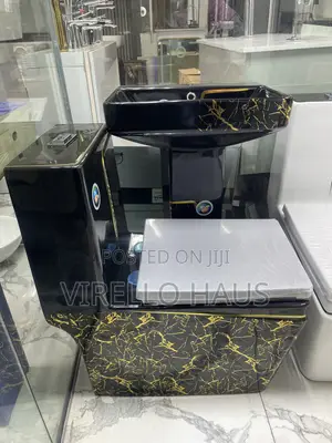Black and Gold Complete Wc Set