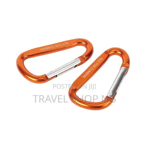 8cm D-Shaped Lockable Aluminum Carabiner|Travel Essential