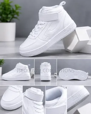 Classic All White Kids Sneakers