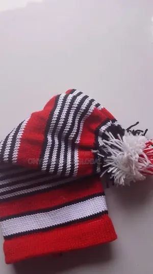 Igbo Isiagu Knitted Traditional Red, White and Black Cap for Men