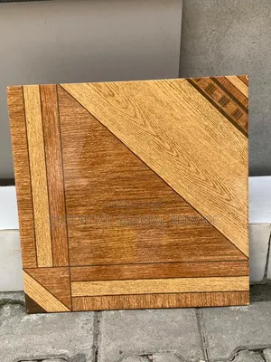 Geometric Parquet-Look Wooden Ceramic Floor Tile