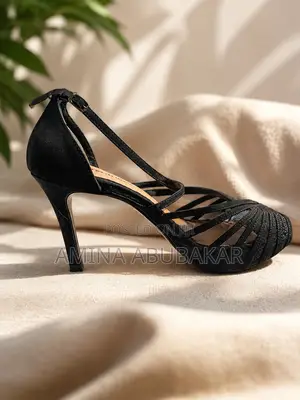 Black Strap Heel Shoe