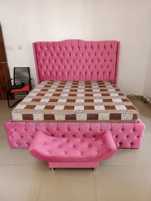 Quality Luxury Baby Pink Bed Frame