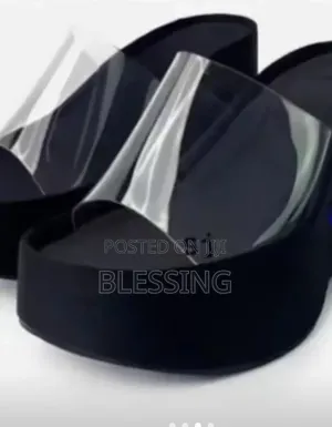 Luxury Clear Strap Platform Wedge Slippers for Ladies
