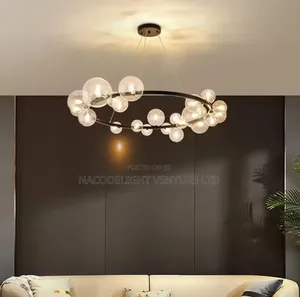 Modern LED Bubble Ring Chandelier