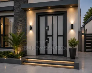 Luxury Turkish Security Door 1.2×2.1m – Grey Black Finish
