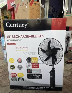 Century 18inches Rechargeable Standing Fan