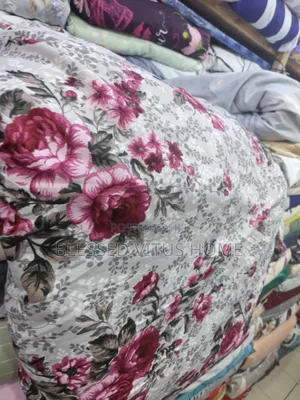 Quality Grey Flora Design Bedspread