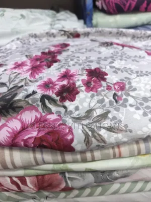 Quality Grey Flora Design Bedspread