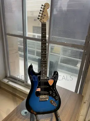Fender Stratocaster Lead Electric Guitar. Blue Black Color