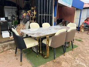 Luxury 6 Seater Marble Top Dining Table