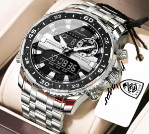 Digital and Analogue Poedg Wristwatch