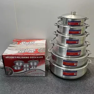 Red Cartoon Quality 6PCS Polishing Aluminium Cooking Pot Set Price