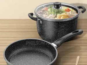 House Hold Non Stick Pot With Frying Pan