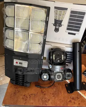 Solar Street Light With CCTV Camera V380 Triple Len