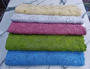 Luxury Crystal Guipure Lace