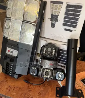Solar-Powered Street Light and V380 Camera With 3 Lenses View