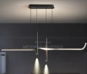 Modern Minimalist White Black LED Pendant Light