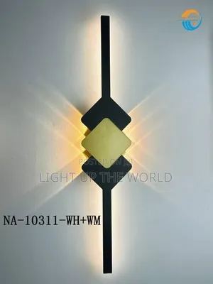 Straight Wall Lamp With Golden Lights