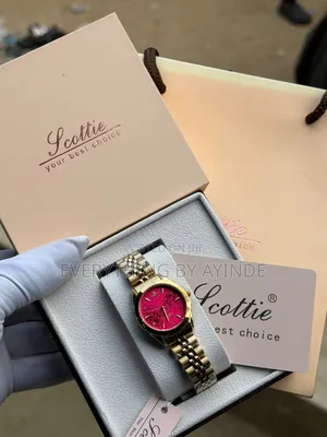 LUXURY SCOTTIE FEMALE CHAIN Comes Gold With Wine Face
