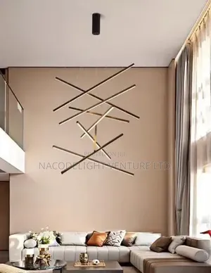 Contemporary Geometric Linear Pendant Light (Matte Black)