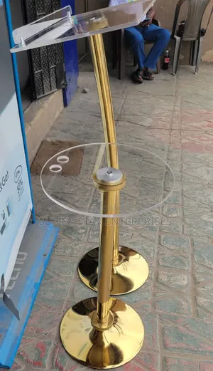 Premium Unbreakable Acrylic Gold Pulpit