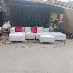 Beautiful L Shape Sofa With Puff