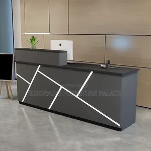 Reception Desk With Wall Design