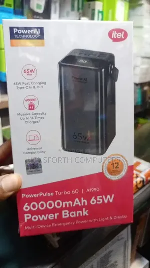 Itel 60,000mAh 65w Power Bank