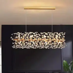 Modern Nordic Creative Crystal LED Dandelion Chandelier.