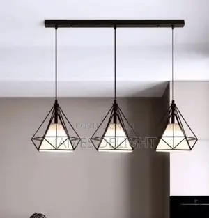 Modern Industrial 3-Light Linear Pendant Chandelier