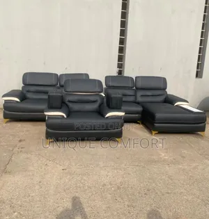 Foreign Used L Shape Leather Sofa,single and Adjustable Head Rest