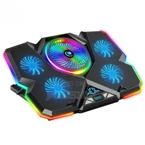 RGB 17" Gaming Laptop Cooling Pad – 5 High-Speed Fans