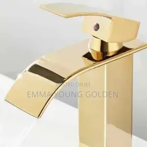 Rain Fall Basin Mixer Golden Colour