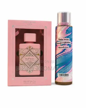 Lattafa Bade'e Al Oud Noble Blush + Candy Baby Body Mist Combo