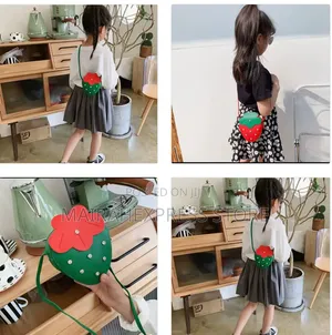 1pc Fashion Studded Strawberry Shape Mini Girls Shoulder/Crossbody Bag