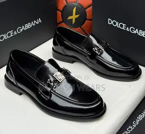 Dolce Gabbana Loafers All Black Leather
