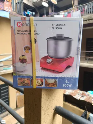 Rohnson FF-2601B-5 Fufu Pounder – 6L Capacity, 900W Powerful Motor,