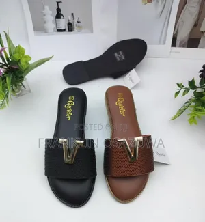 Women's Luxury v Flat Slide Sandals – Fashion Casual Slippers