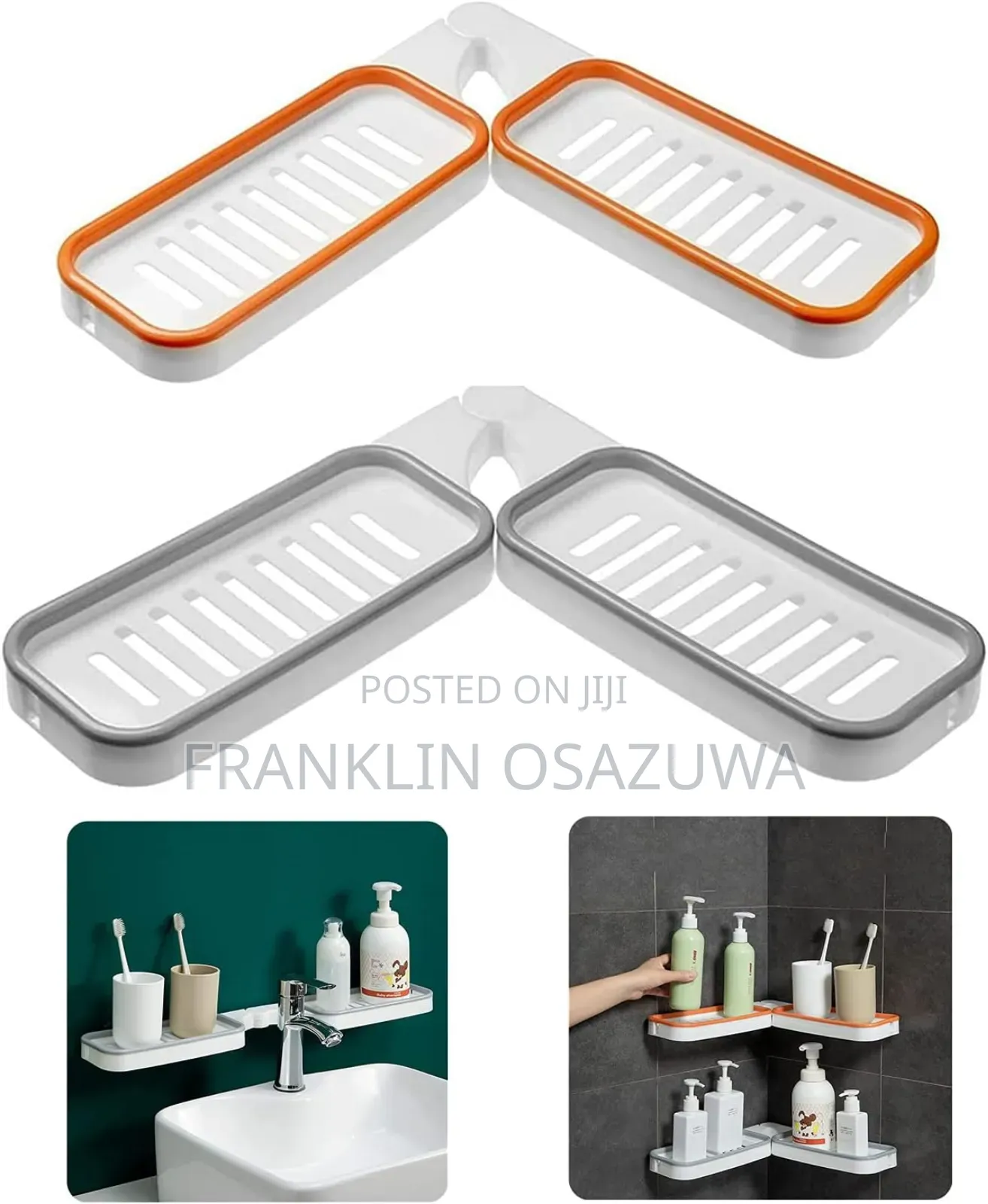 Rotating Double Soap Holder Bathroom Storage Rack