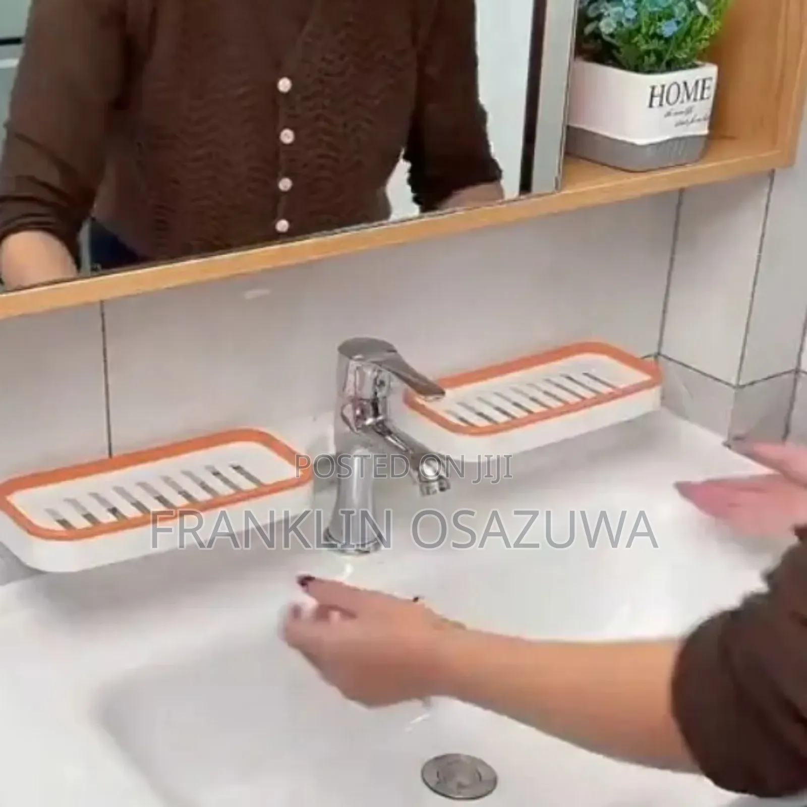 Rotating Double Soap Holder Bathroom Storage Rack