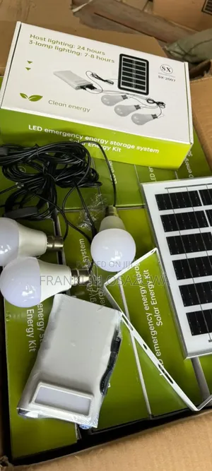 Solar Home Energy Kit 5 in 1 Solar Panel,3 Bulbs,Power Bank