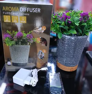 Artificial Flower Pot Aroma Diffuser and Cool Mist Humidifier 15% OFF