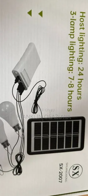 Solar Home Energy Kit 5 in 1 Solar Panel,3 Bulbs,Power Bank