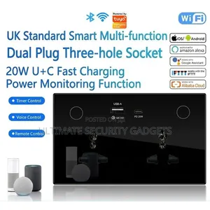16a Tuya Smart Double Socket With USB Type C