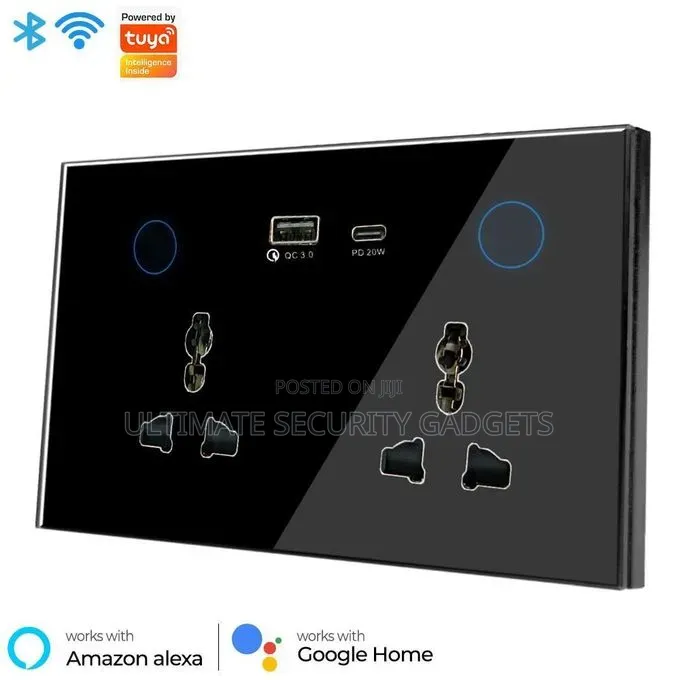 16a Tuya Smart Double Socket With USB Type C