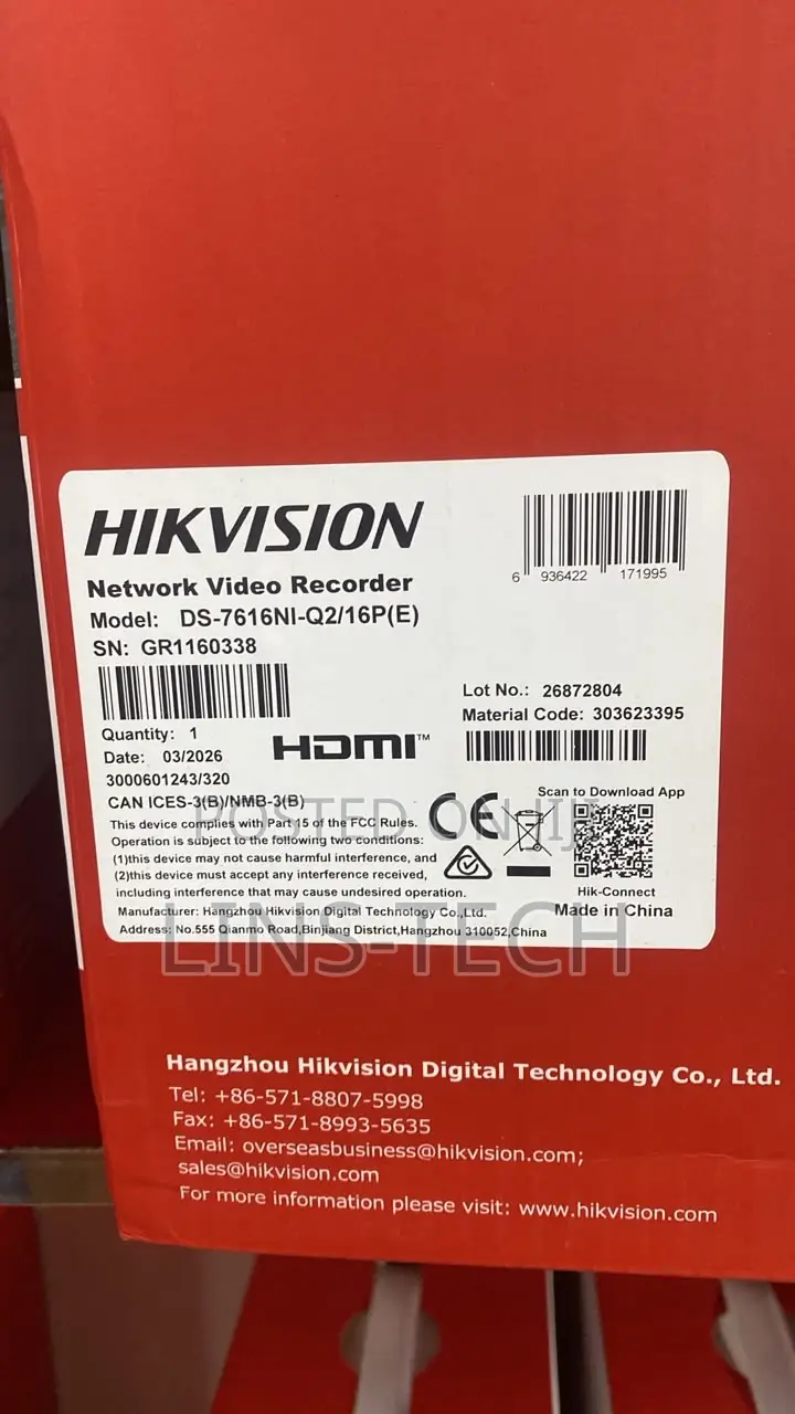 Hikvision NVR 16 Channels